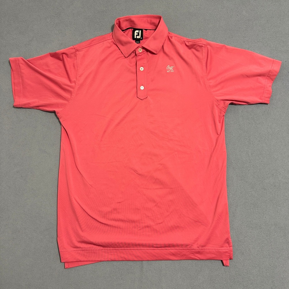 FootJoy Performance Polo Shirt Short Sleeve Pink Size Medium